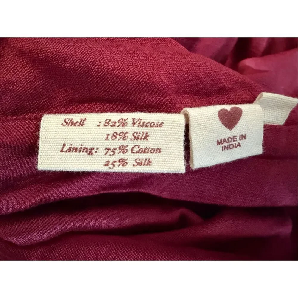 Alix of Bohemia Adele Plum Velvet Dress Size Small - Picture 16 of 16